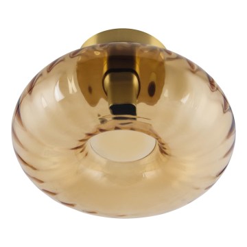 Osram - Stropní svítidlo GOLD GLASS 1xE27/12W/230V pr. 28 cm zlatá/kouřová béžová