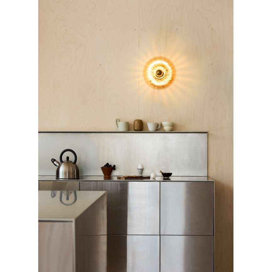 Osram - Stropní svítidlo GOLD GLASS 1xE27/12W/230V pr. 28 cm zlatá/kouřová béžová