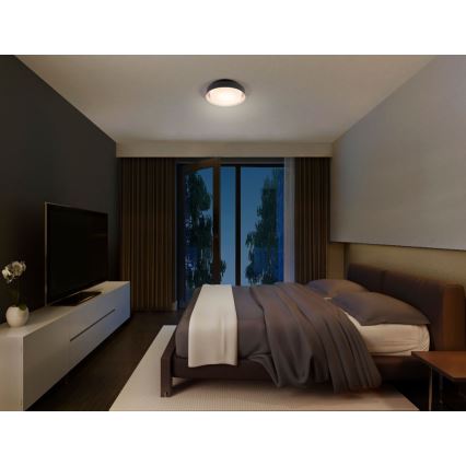 Osram - Stropní svítidlo ORBIS MADRID 2xE27/10W/230V pr. 29 cm černá