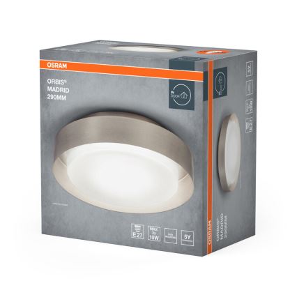Osram - Stropní svítidlo ORBIS MADRID 2xE27/10W/230V pr. 29 cm matný chrom