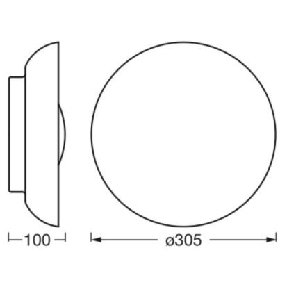 Osram - Stropní svítidlo ORBIS MILAN 2xE27/10W/230V pr. 30,5 cm černá