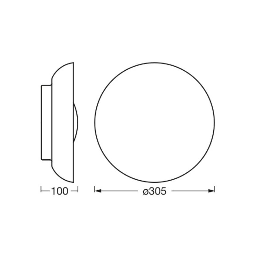 Osram - Stropní svítidlo ORBIS MILAN 2xE27/10W/230V pr. 30,5 cm černá