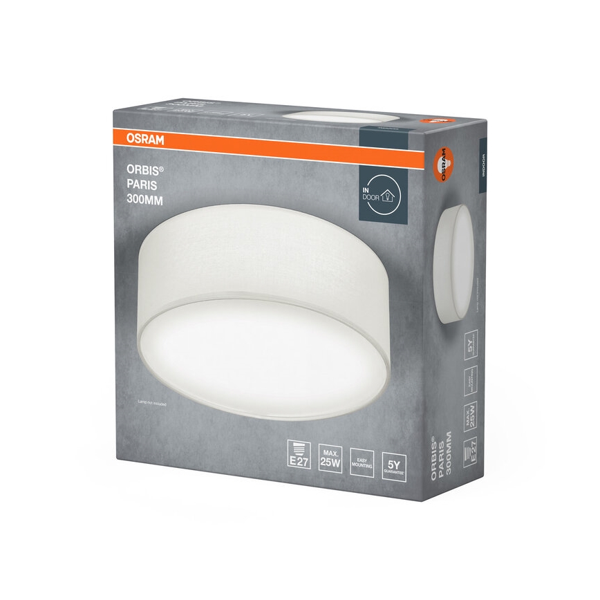Osram - Stropní svítidlo ORBIS PARIS 1xE27/25W/230V pr. 30 cm bílá