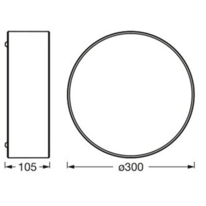 Osram - Stropní svítidlo ORBIS PARIS 1xE27/25W/230V pr. 30 cm bílá