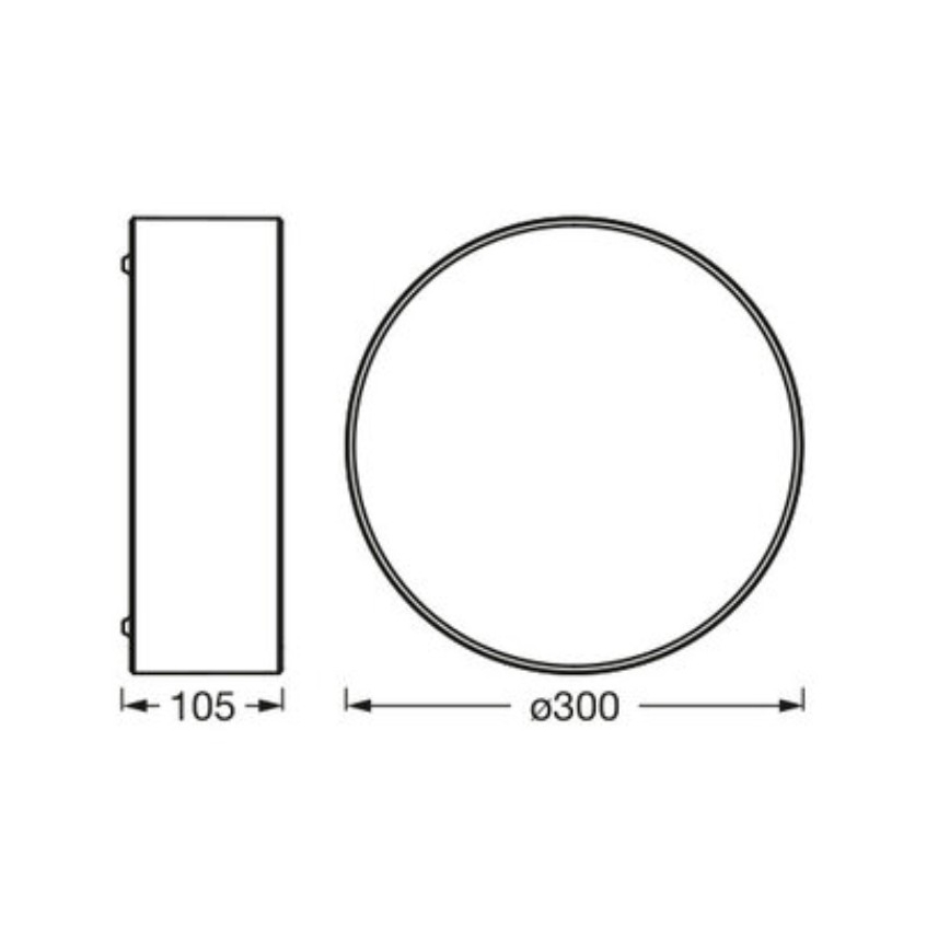 Osram - Stropní svítidlo ORBIS PARIS 1xE27/25W/230V pr. 30 cm bílá