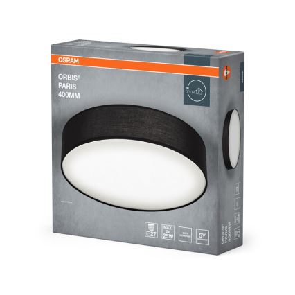 Osram - Stropní svítidlo ORBIS PARIS 2xE27/25W/230V pr. 40 cm černá