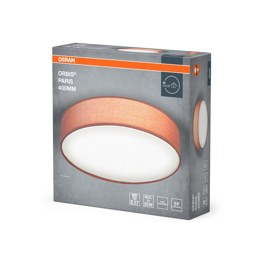 Osram - Stropní svítidlo ORBIS PARIS 2xE27/25W/230V pr. 40 cm hnědá