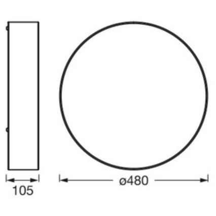 Osram - Stropní svítidlo ORBIS PARIS 3xE27/15W/230V pr. 48 cm hnědá