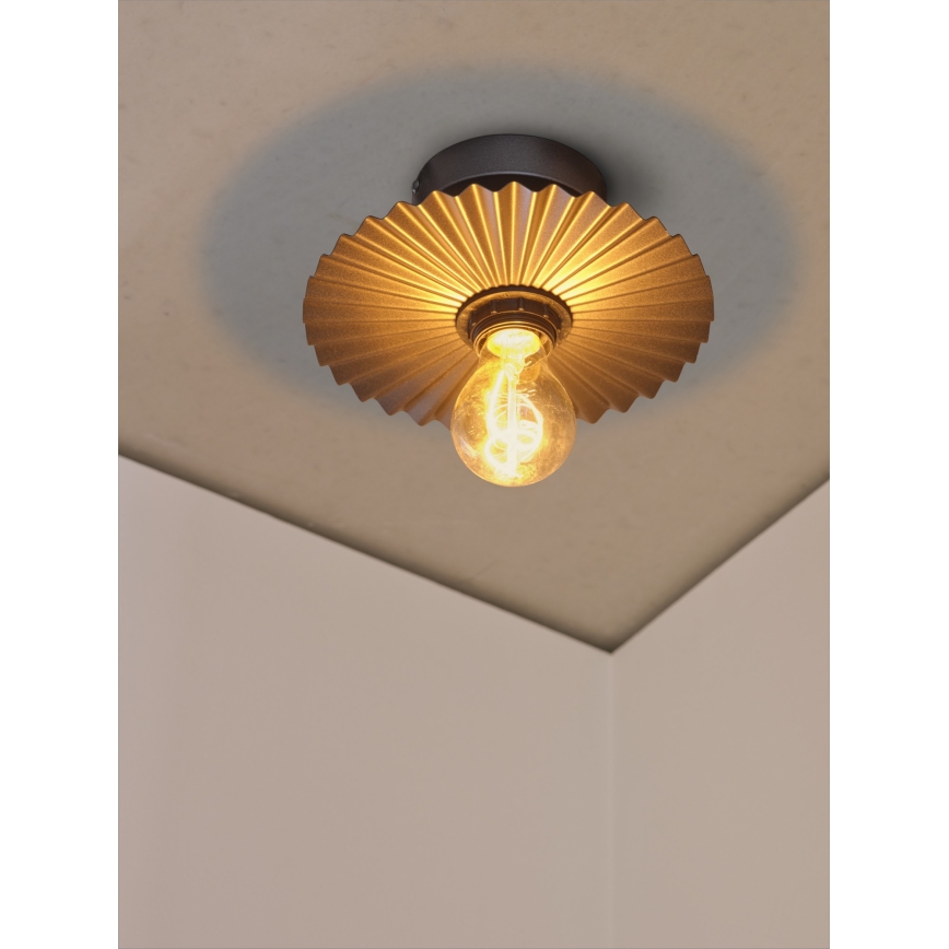 Osram - Stropní svítidlo PLISSEE 1xE27/15W/230V pr. 20 cm antracit