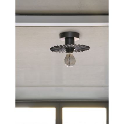 Osram - Stropní svítidlo PLISSEE 1xE27/15W/230V pr. 20 cm antracit