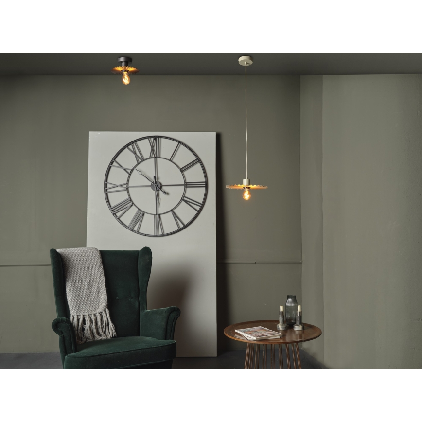 Osram - Stropní svítidlo PLISSEE 1xE27/15W/230V pr. 20 cm antracit