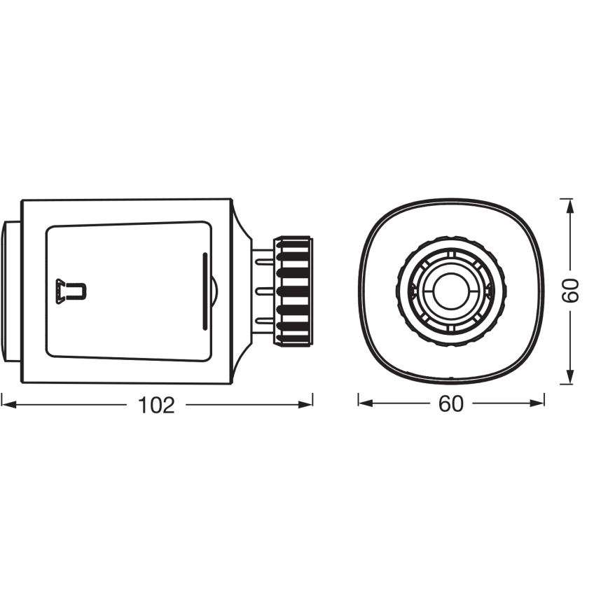 Osram - Termostatická hlavice SMART+ 3xAA Wi-Fi