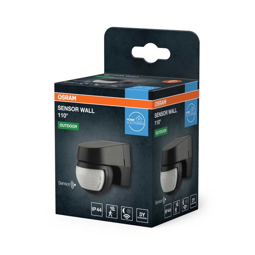 Osram - Venkovní infračervený senzor pohybu 230V IP44 černá