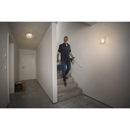 Osram - Venkovní nástěnné svítidlo BULKHEAD 1xE27/10W/230V IP54 bílá