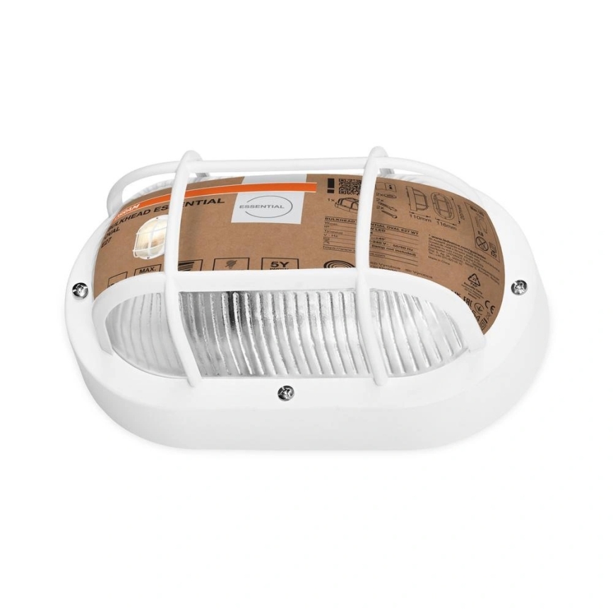 Osram - Venkovní nástěnné svítidlo BULKHEAD 1xE27/10W/230V IP54 bílá