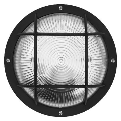 Osram - Venkovní nástěnné svítidlo BULKHEAD 1xE27/10W/230V pr. 19 cm IP54 černá