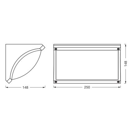 Osram - Venkovní nástěnné svítidlo ENDURA CLASSIC 1xE27/40W/230V IP54 antracit