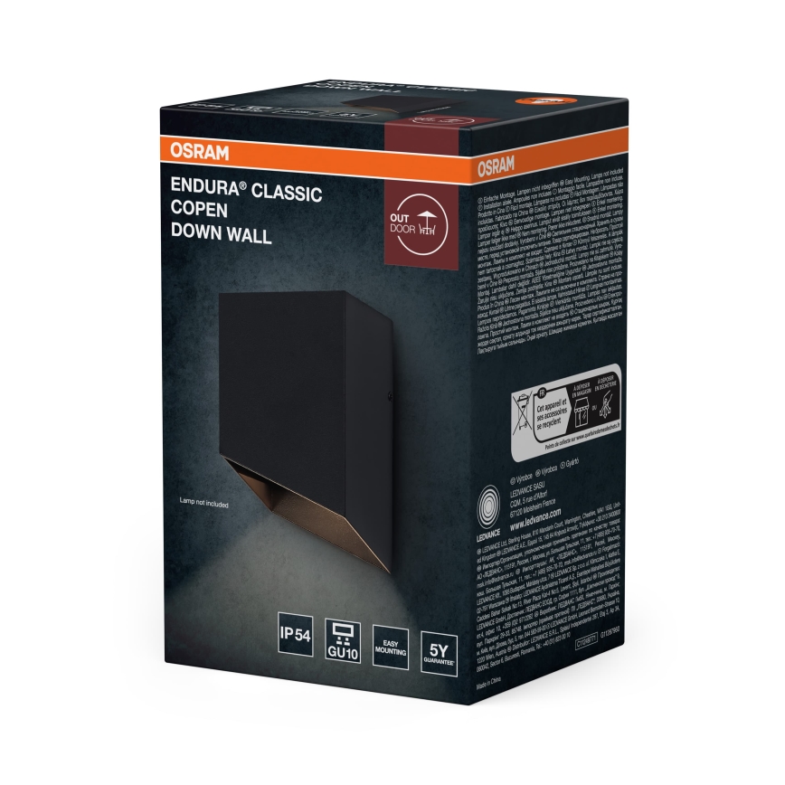 Osram - Venkovní nástěnné svítidlo ENDURA CLASSIC 1xGU10/5W/230V IP54 antracit