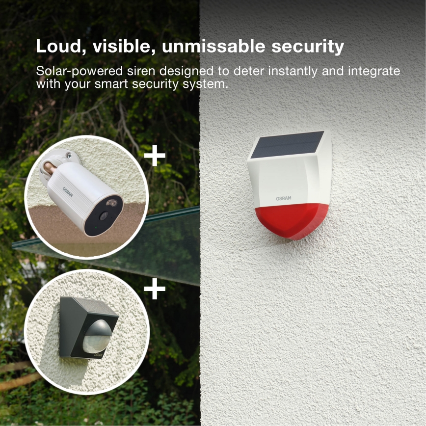 Osram - Venkovní solární alarm SMART+ 5V IP65 Wi-Fi