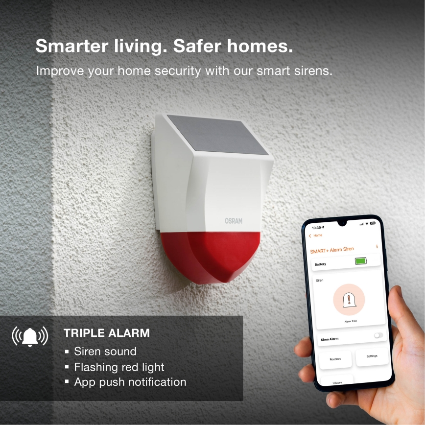 Osram - Venkovní solární alarm SMART+ 5V IP65 Wi-Fi