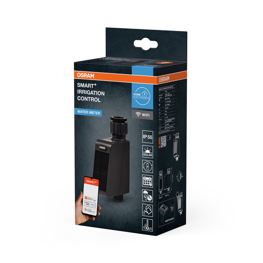 Osram - Zavlažovací ventil se solárním panelem SMART+ IP55 Wi-Fi