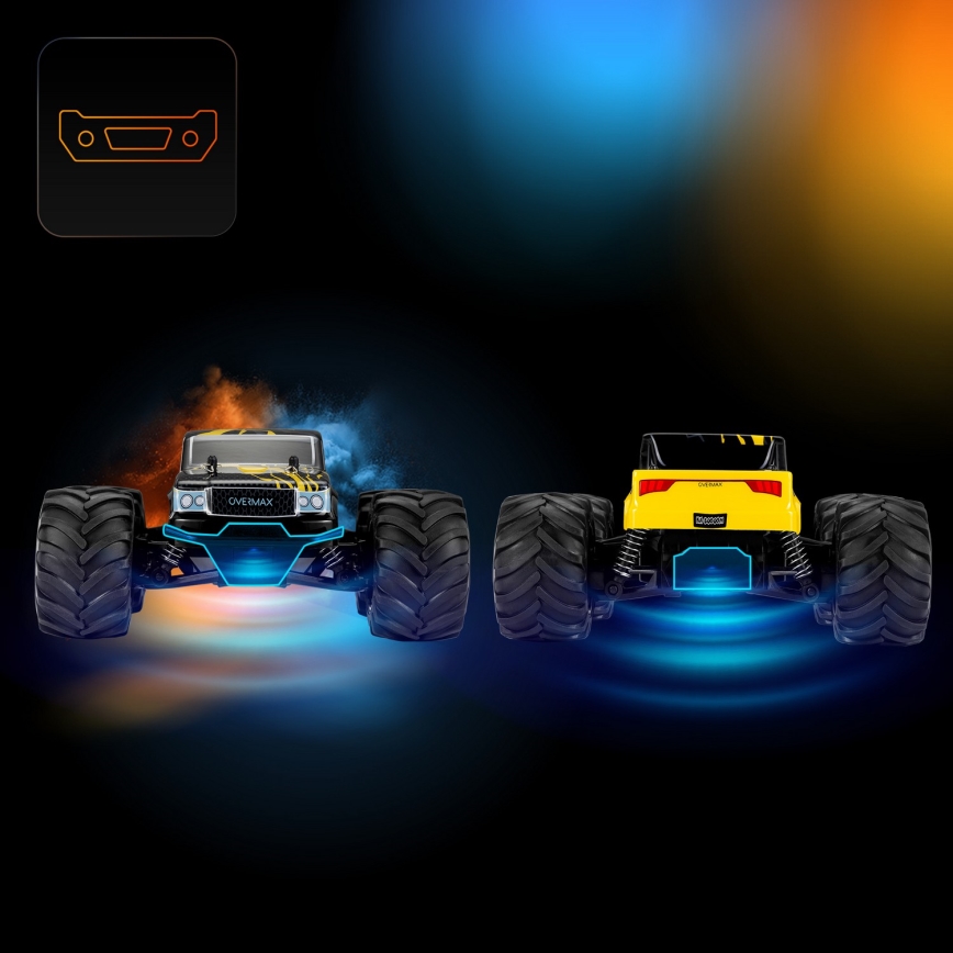 Overmax - RC auto na dálkové ovládání X-JOLT 1000 mAh černá/žlutá