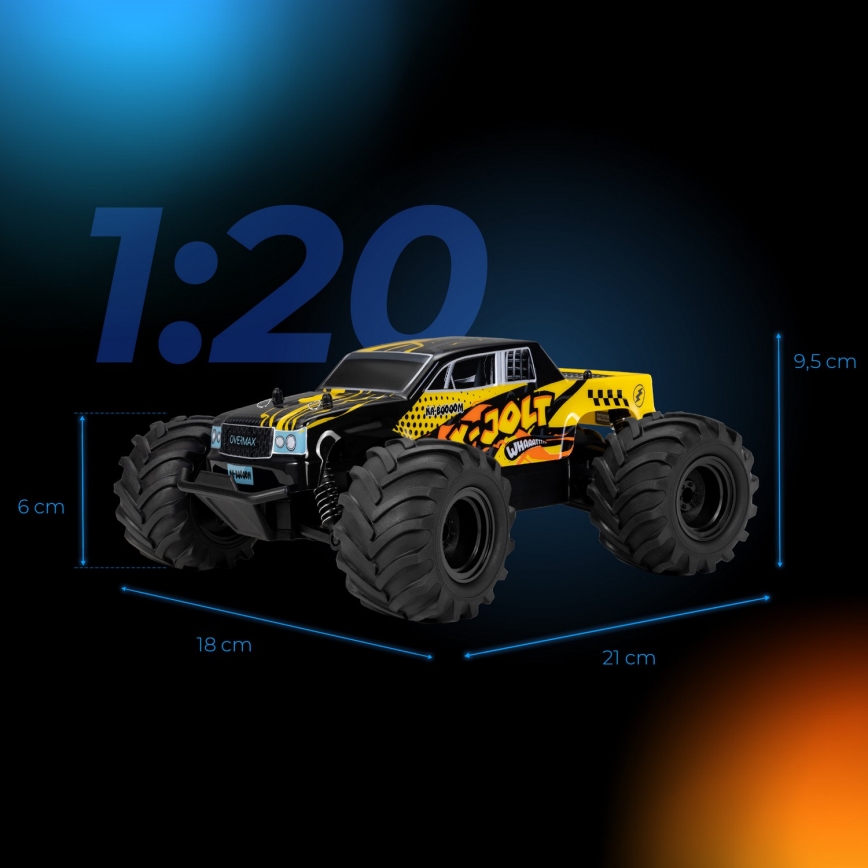 Overmax - RC auto na dálkové ovládání X-JOLT 1000 mAh černá/žlutá