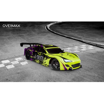 Overmax - RC drift auto na dálkové ovládání X-DRIFT 1000 mAh žlutá/fialová