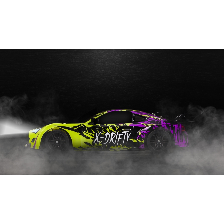 Overmax - RC drift auto na dálkové ovládání X-DRIFT 1000 mAh žlutá/fialová