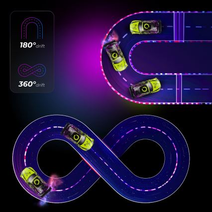 Overmax - RC drift auto na dálkové ovládání X-DRIFT 1000 mAh žlutá/fialová