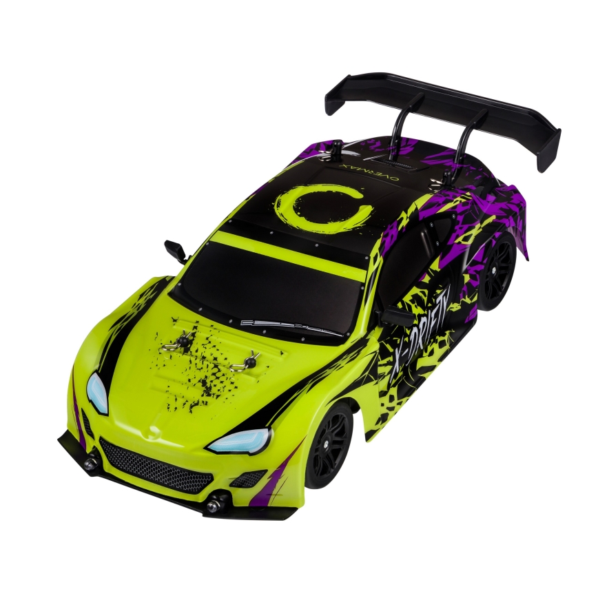 Overmax - RC drift auto na dálkové ovládání X-DRIFT 1000 mAh žlutá/fialová