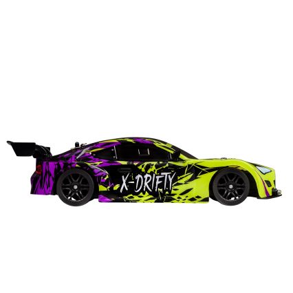 Overmax - RC drift auto na dálkové ovládání X-DRIFT 1000 mAh žlutá/fialová