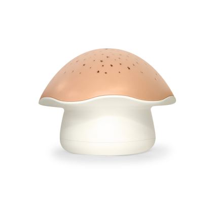 PABOBO - Projektor s melodií STAR MUSHROOM 3xAA lososová