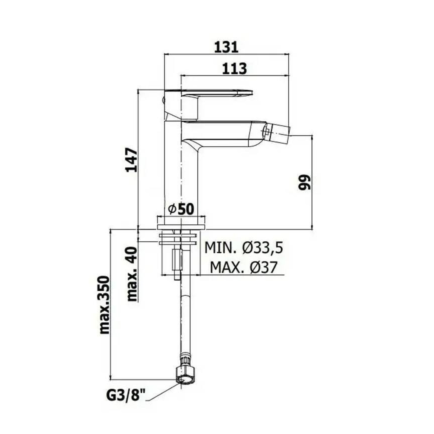 Paffoni - Bidetová baterie CANDY lesklý chrom