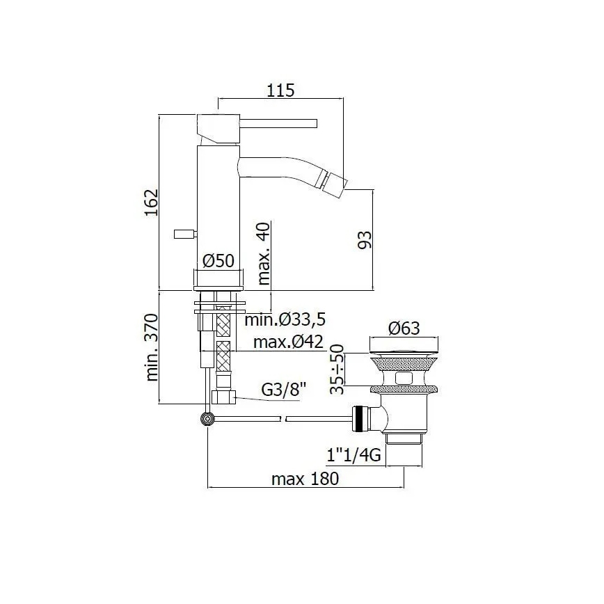 Paffoni - Bidetová baterie LIGHT lesklý chrom