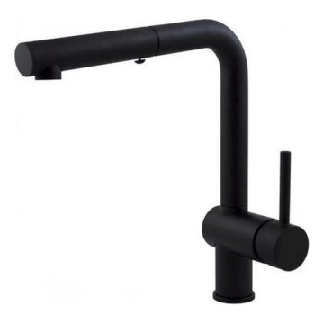 Paffoni - Dřezová baterie s vytahovací sprškou LIGHT 29,2 cm černá