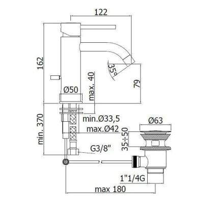 Paffoni - Umyvadlová baterie LIGHT černá