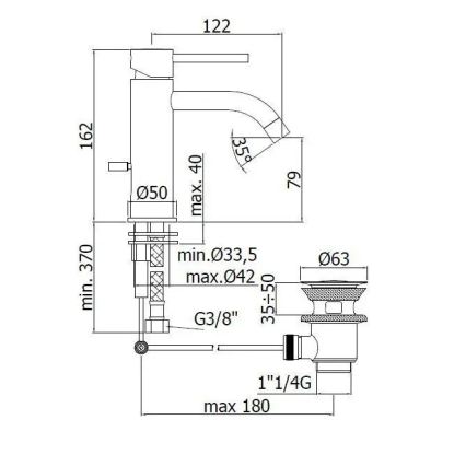 Paffoni - Umyvadlová baterie LIGHT nerez