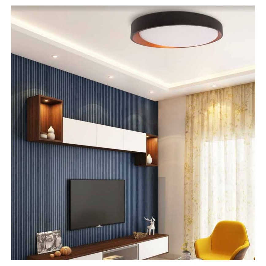 LED Stropní svítidlo ADEL LED/40W/230V pr. 50 cm černá