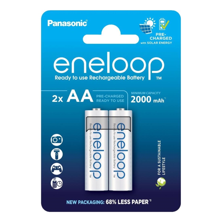 Panasonic - 2 ks Nabijecí baterie AA Eneloop 2000 mAh