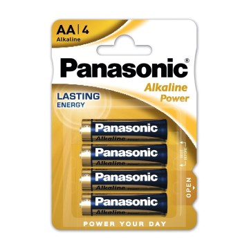 Panasonic - 4 ks Alkalická baterie AA/LR06