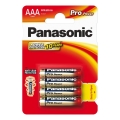 Panasonic - 4 ks Alkalická baterie AAA Pro Power 1,5V 1200 mAh