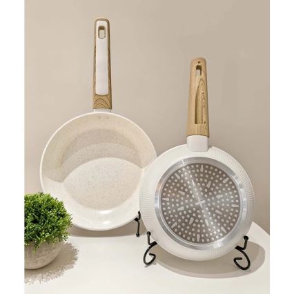 Pánev BIANCO 28 cm krémová/hnědá