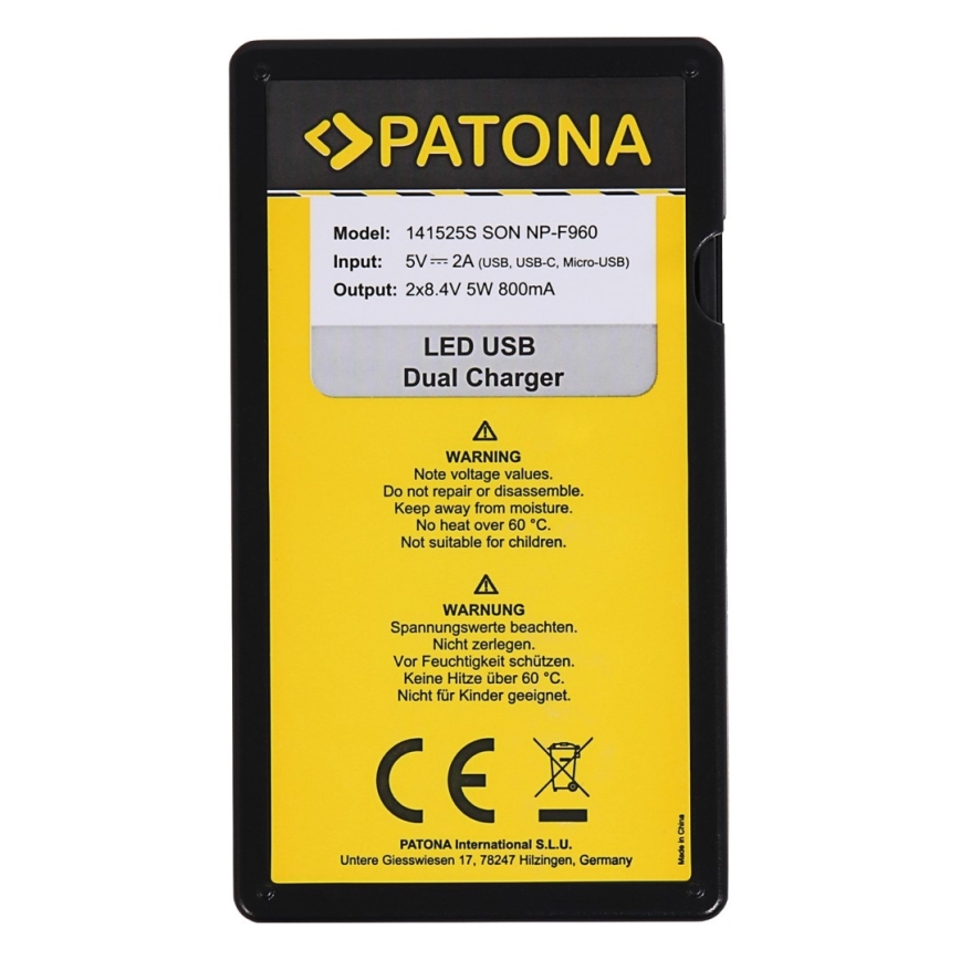PATONA - Nabíječka Dual Sony NP-F970/F960/F950 USB