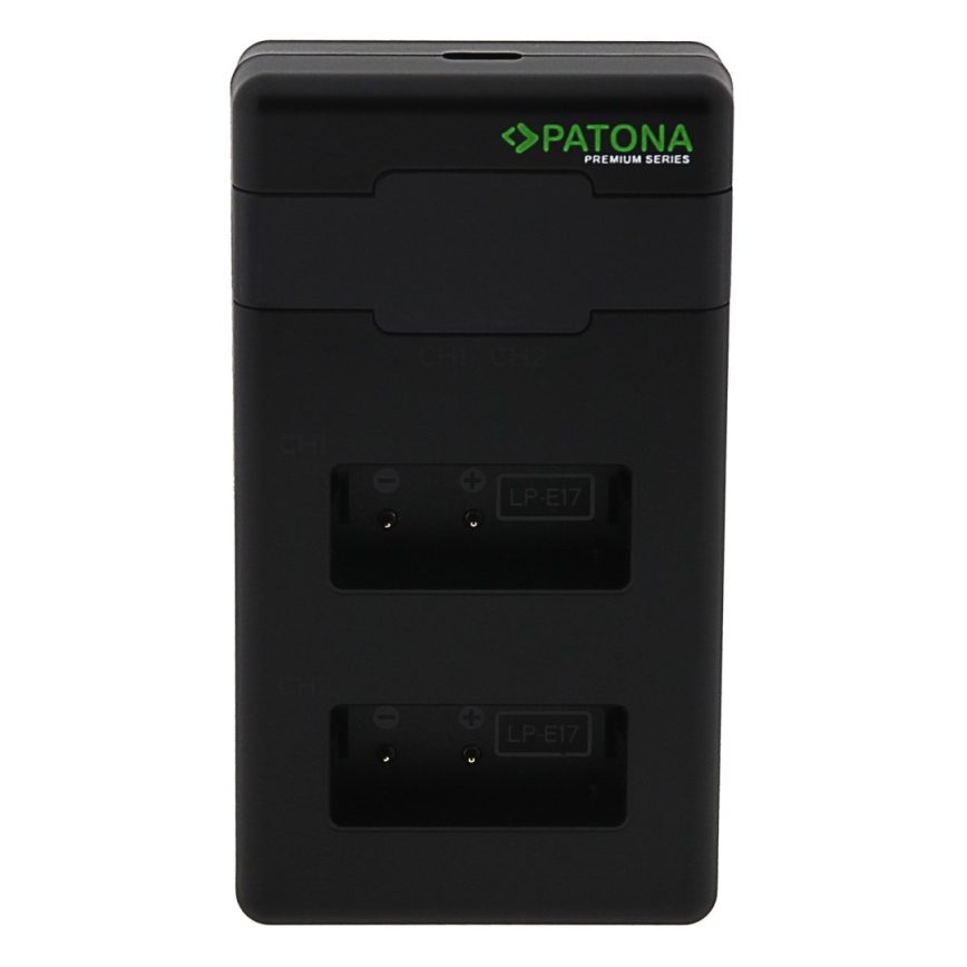 PATONA - Rychlonabíječka Dual Canon LP-E17 + kabel USB-C 0,6m