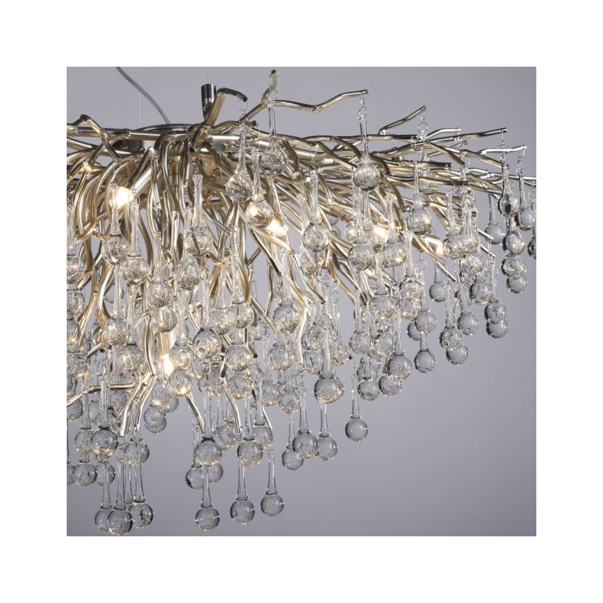 Paul Neuhaus 2192-55 - Lustr na lanku ICICLE 10xG9/40W/230V 50x100 cm lesklý chrom