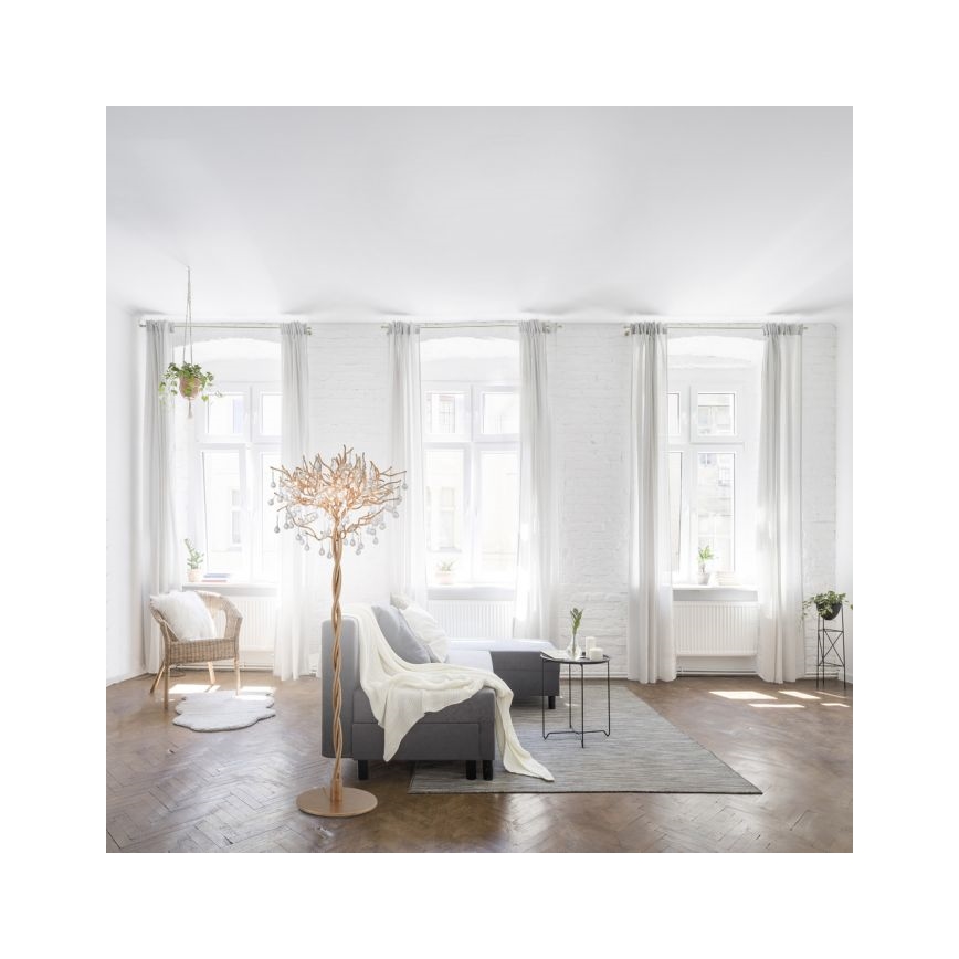 Paul Neuhaus 232-11 - Stojací lampa ICICLE 5xG9/40W/230V měděná