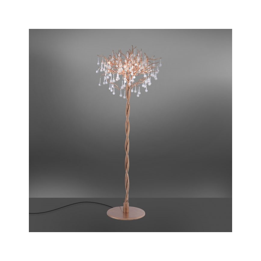 Paul Neuhaus 232-11 - Stojací lampa ICICLE 5xG9/40W/230V měděná
