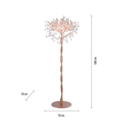 Paul Neuhaus 232-11 - Stojací lampa ICICLE 5xG9/40W/230V měděná