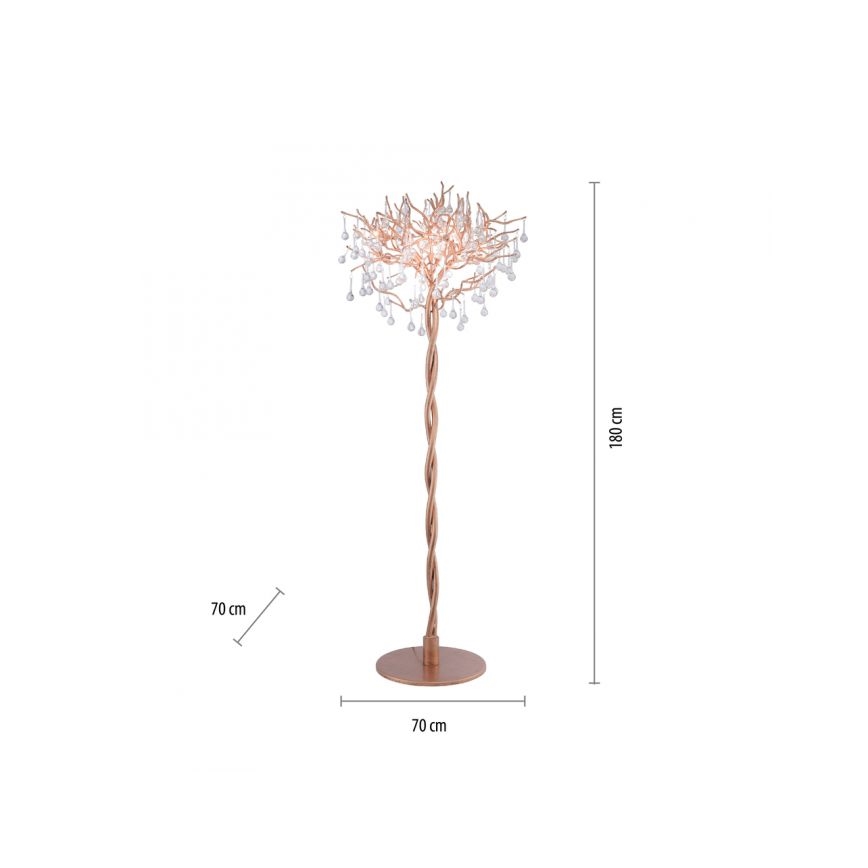 Paul Neuhaus 232-11 - Stojací lampa ICICLE 5xG9/40W/230V měděná
